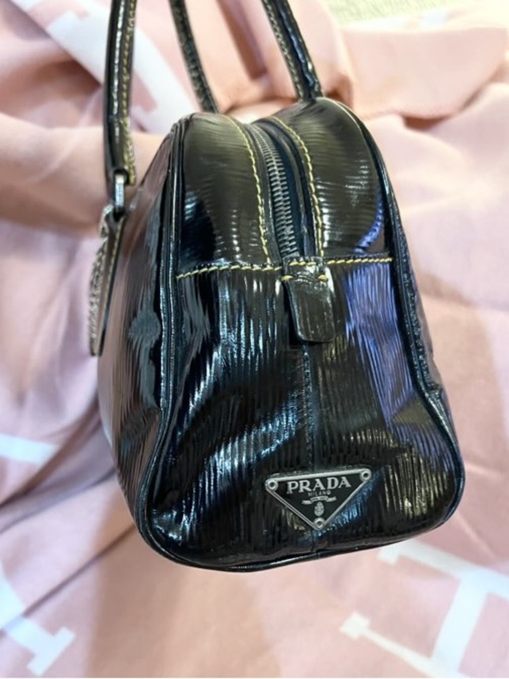 Prada⭐️Venice Black Patent Leather Bowler Bag! Offers are always welcome! - Picture 8 of 16